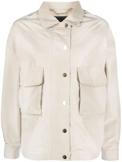 Kiton Press-stud Fastening Jacket In Neutrals