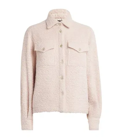 Kiton Textured Shirt Jacket In Pink