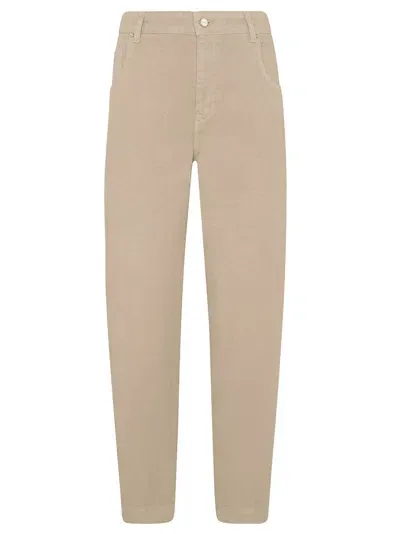 Kiton Trousers Cotton In Beige