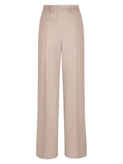 Kiton Trousers Silk In Beige