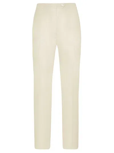 Kiton Trousers Viscose In White