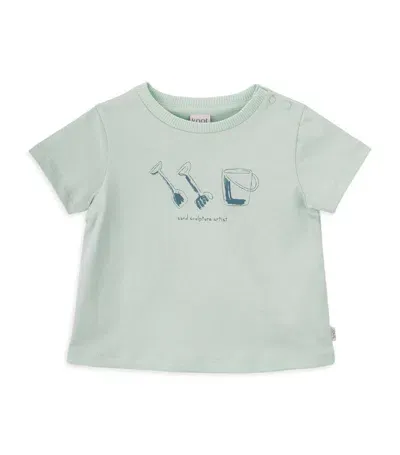 Knot Babies' T-shirt Mit Sand Artist-print In Grün