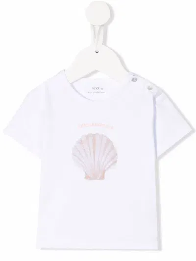 Knot Babies' Ice-cream Print T-shirt In White