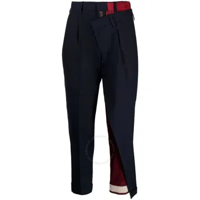 Kolor Asymmetric Tapered Trousers In Blue