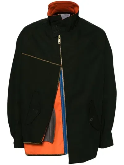 Kolor Layered Jacket In Green