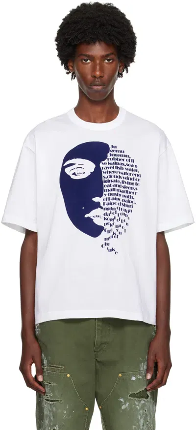 Kolor Face-print Cotton T-shirt In White