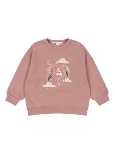 Konges Sløjd Babies' Lou Glitter Sweatshirt In Pink