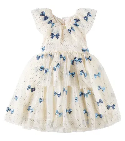 Konges Sløjd Kids' Yvonne Sequined Tulle Dress In Bowie Blue