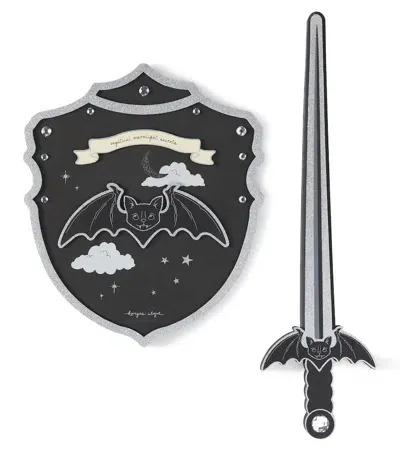 Konges Slojd Kids' Embellished Sword And Shield Set In Black