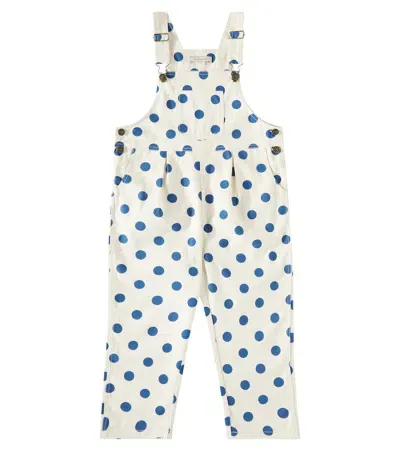 Konges Slojd Kids' Nola Printed Denim Overalls In White