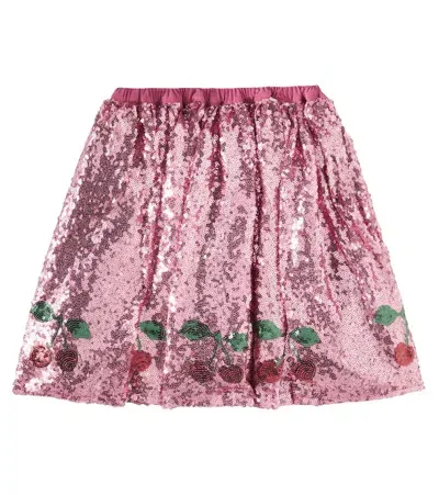 Konges Slojd Kids' Starla Sequined Skirt In Pink