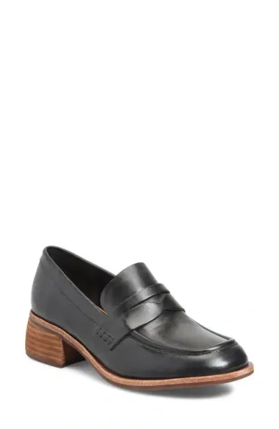 Kork-ease ® Keegan Penny Loafer Pump In Black Leather