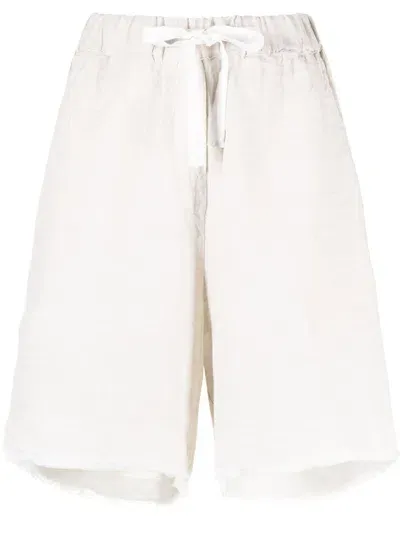 Kristensen Du Nord Drawstring Linen Shorts In Neutrals