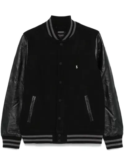 Ksubi 1999 King Letterman Bomber Jacket In Black