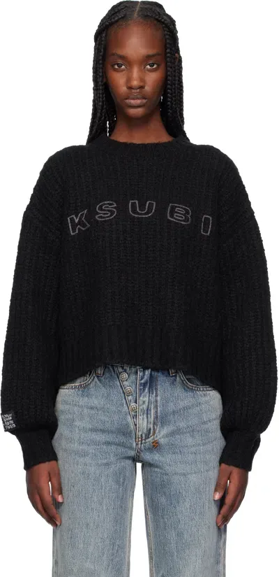 Ksubi Black Bookie Knit Sweater In 001 Black