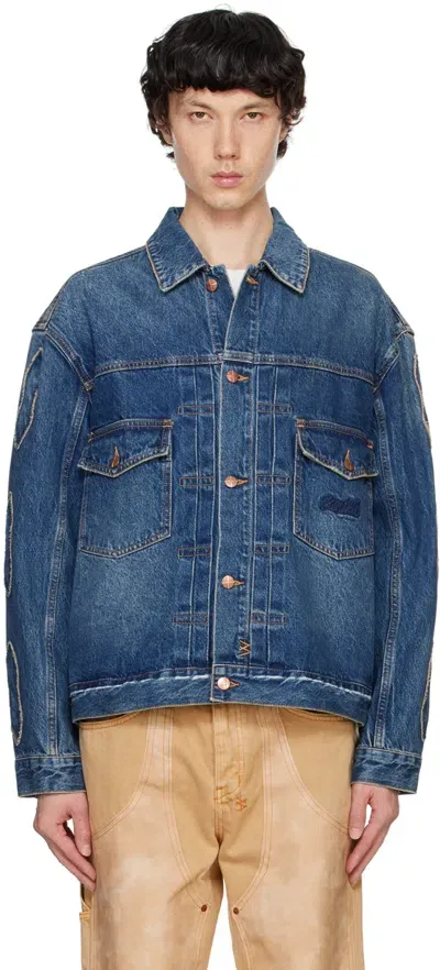 Ksubi Blue Doubledown Oh G Denim Jacket