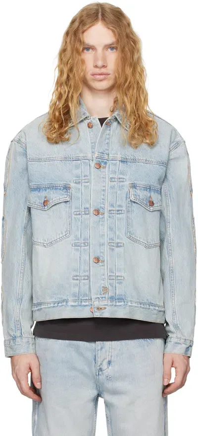 Ksubi Blue Doubledown Oh G Paragon Kraft Denim Jacket