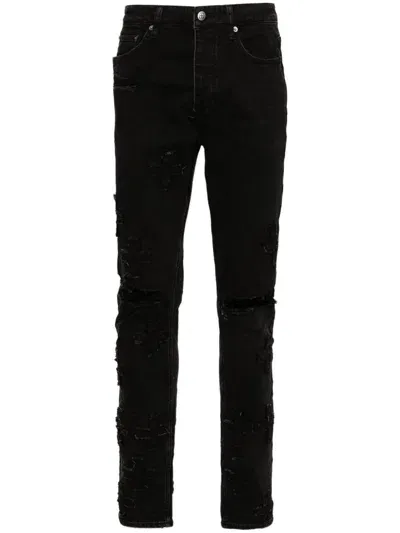 Ksubi Chitch Kraftwork Mid-rise Slim-fit Jeans In Schwarz