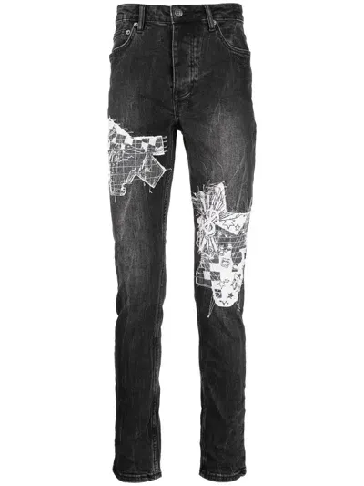 Ksubi Graphic-print Skinny Jeans In Grey