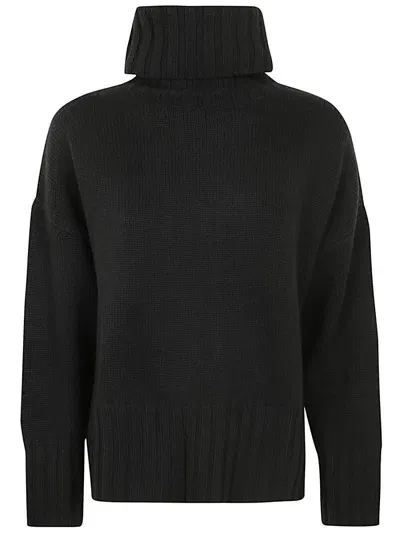 Kujten Yoko Turtle Neck Sweater Clothing In Black