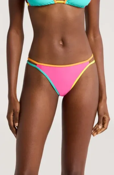 Kulani Kinis Strappy Cheeky Bikini Bottoms In Confetti