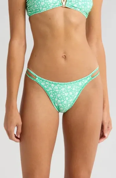 Kulani Kinis Strappy Cheeky Bikini Bottoms In Tequila Spritz