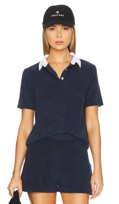 Kule The Women's Terry Polo In Navy