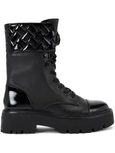 Kurt Geiger 50mm Kensington Cuff Boots In Black