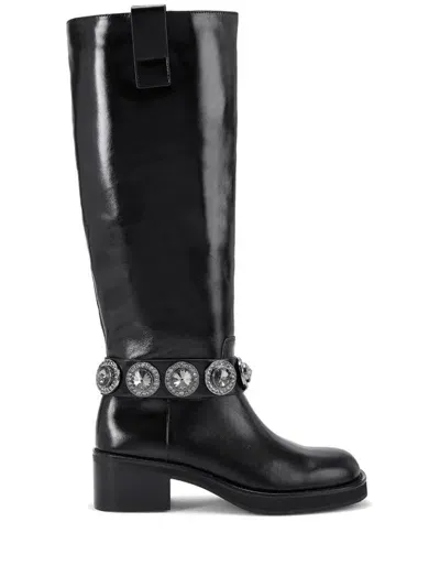 Kurt Geiger 50mm Octavia Knee-high Boots In Blk/other