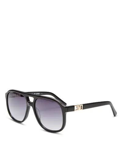 Kurt Geiger Aviator Sunglasses, 59mm In Black/gray Gradient