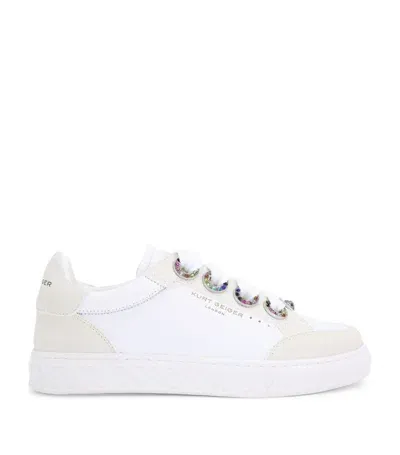 Kurt Geiger Eyelet-detail Kensington Cupsole Sneakers In White