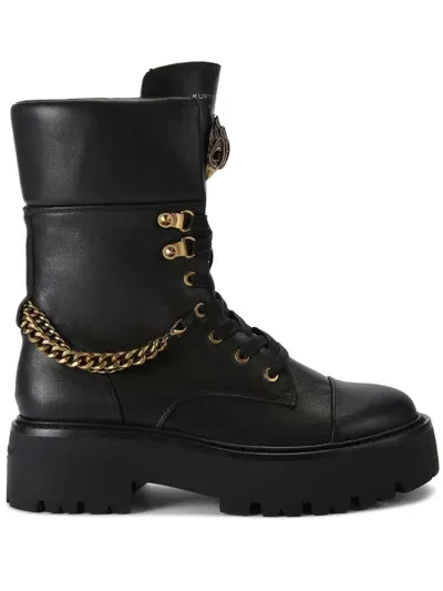 Kurt Geiger Kensington Combat Boots In Black