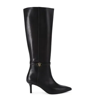 Kurt Geiger Kensington Flexi Knee High Heeled Boots In Black