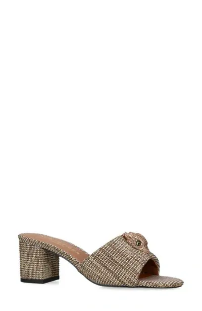 Kurt Geiger Kensington Slide Sandal In Dark Beige