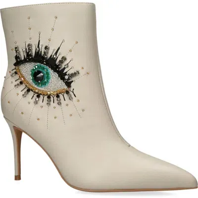 Kurt Geiger London Belgravia Embellished Eye Bootie In Natural