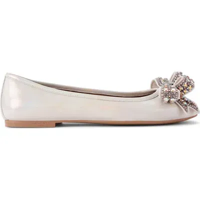 Kurt Geiger London Bow Ballerina Flat In Nude