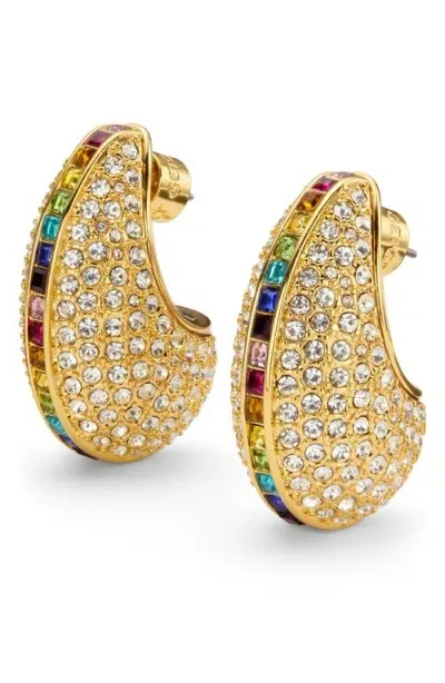 Kurt Geiger London Crystal Pavé Dome Drop Earrings In Multi