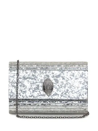 Kurt Geiger London Eagle Party Clutch Bag In Silver