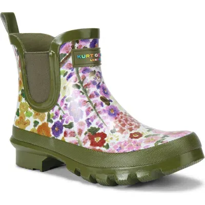 Kurt Geiger London Floral Couture Sleet Chelsea Rain Boot In Green Floral