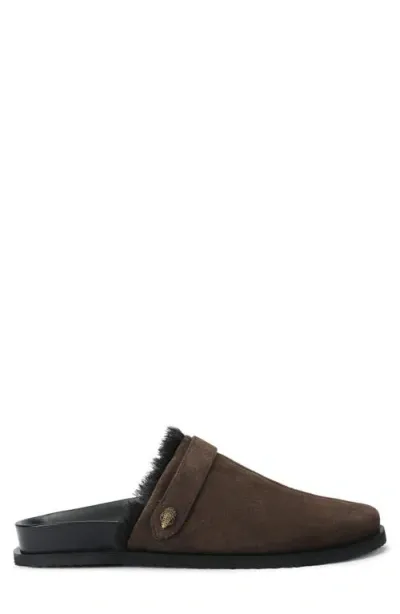 Kurt Geiger London Hatton Faux Fur Lined Mule In Brown