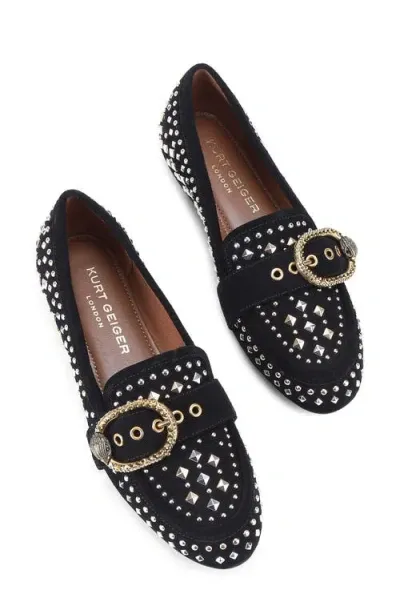 Kurt Geiger London Mayfair Stud Loafer In Charcoal