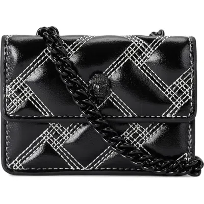 Kurt Geiger London Micro Kensington Crossbody Bag In Charcoal