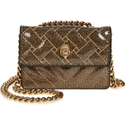 Kurt Geiger London Micro Kensington Faux Leather Crossbody Bag In Gold