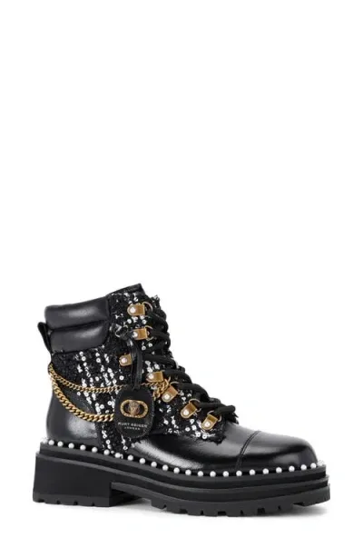 Kurt Geiger London Studded Lug Sole Bootie In Black