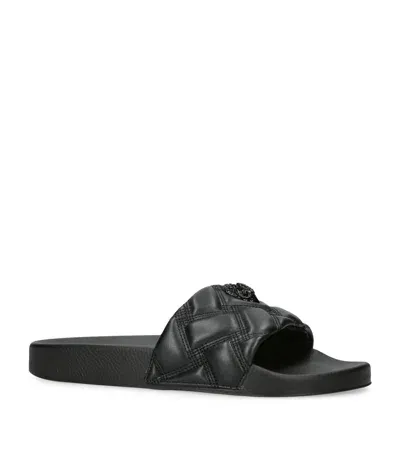 Kurt Geiger Quilted Meena Slides In Black