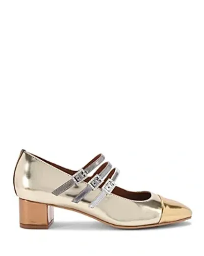 Kurt Geiger Women's Pierra Mid Heel Mary Jane Pumps In Gold