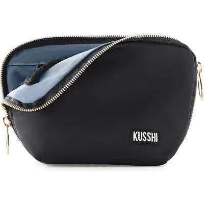 Kusshi Everyday Cosmetics Bag In Black/cool Grey Nylon