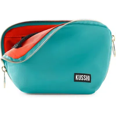 Kusshi Everyday Makeup Bag In Seafoam/ Bright O