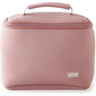 Kusshi Neoprene Train Case In Mauve/stone