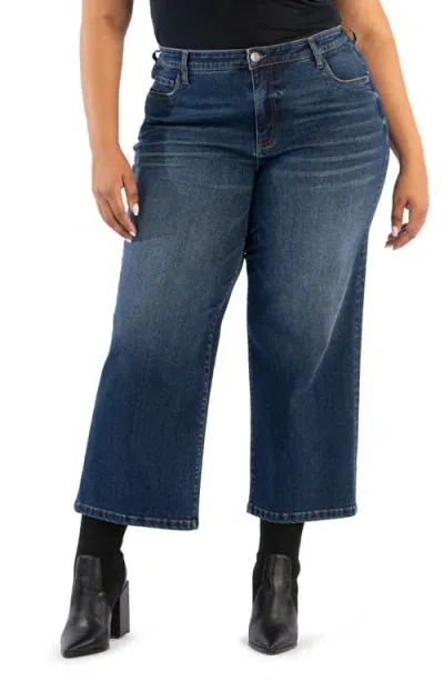 Kut From The Kloth Fab Ab High Waist Crop Wide Leg Jeans In Resolved